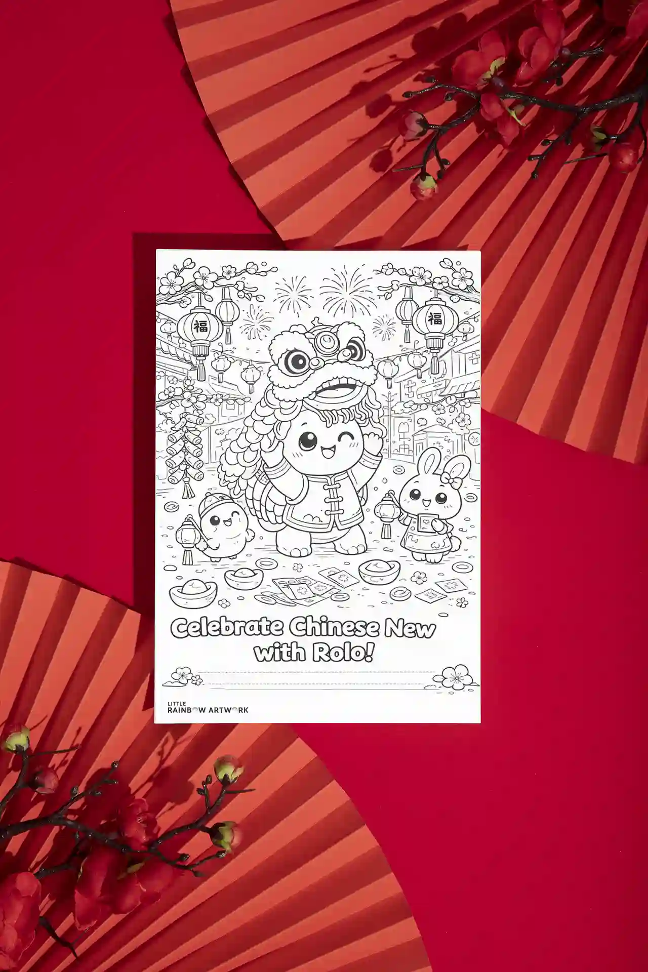 WuGui’s CNY Parade Coloring Page
