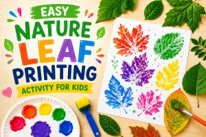 Easy Nature Leaf Printing Activity for Kids