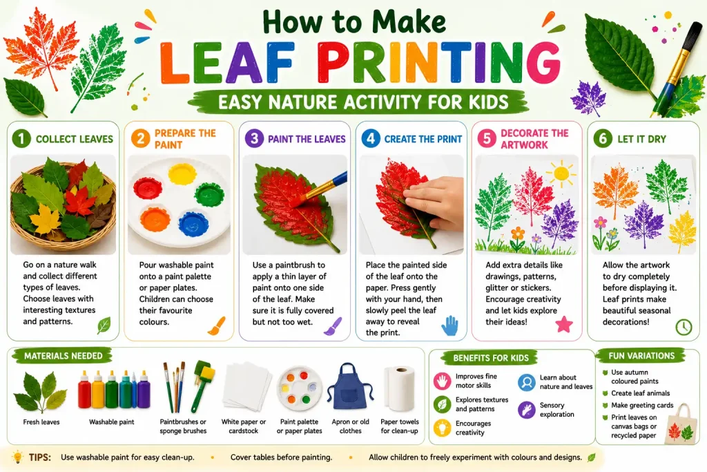 Easy Nature Leaf Printing Activity for Kids_01
