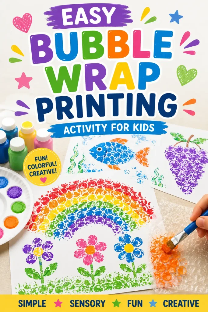 Easy Bubble Wrap Printing Activity for Kids
